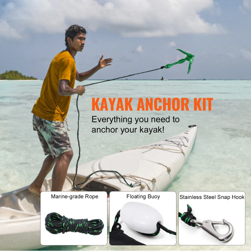 Kayak Anchor Kit 3.5 lb Paddle - đánh giá và giá Fishing Kayak Anchor