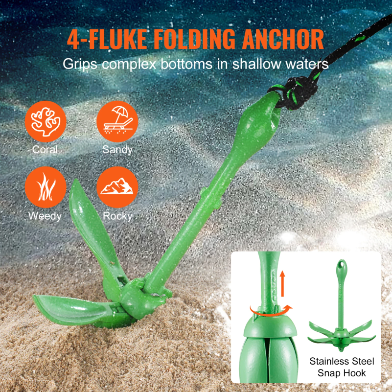 Kayak Anchor Kit 3.5 lb Paddle - đánh giá và giá Fishing Kayak Anchor