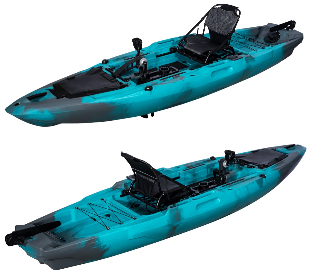 HDPE 12ft Single Person Ocean  - đánh giá và giá Fishing Kayak Pedal Drive