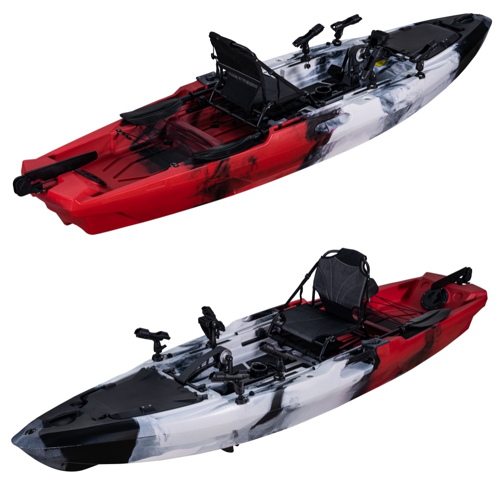 HDPE 12ft Single Person Ocean  - đánh giá và giá Fishing Kayak Pedal Drive