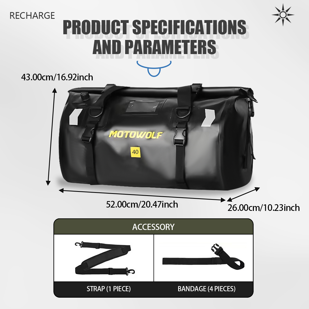 Waterproof Duffel Bag 40L/66L  - đánh giá và giá Fishing Kayak Storage Bag