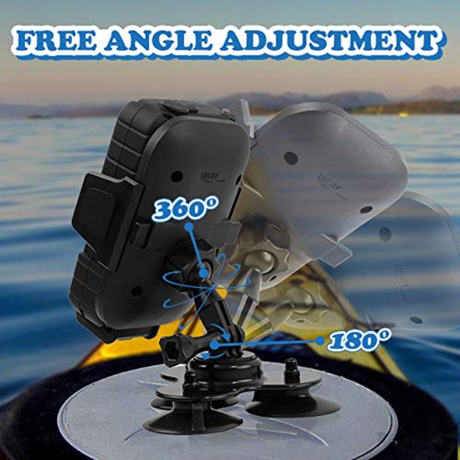 Strong Suction Phone Mount Bas - đánh giá và giá Fishing Kayak Fish Finder Mount